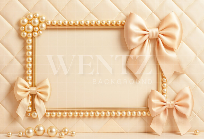 Fabric Photography Background with Bow / Backdrop 7239