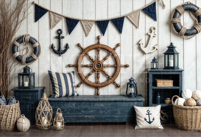 Fabric Photography Background Seaman / Backdrop 7099