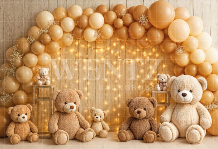 Fabric Photography Background Bear Party / Backdrop 7113