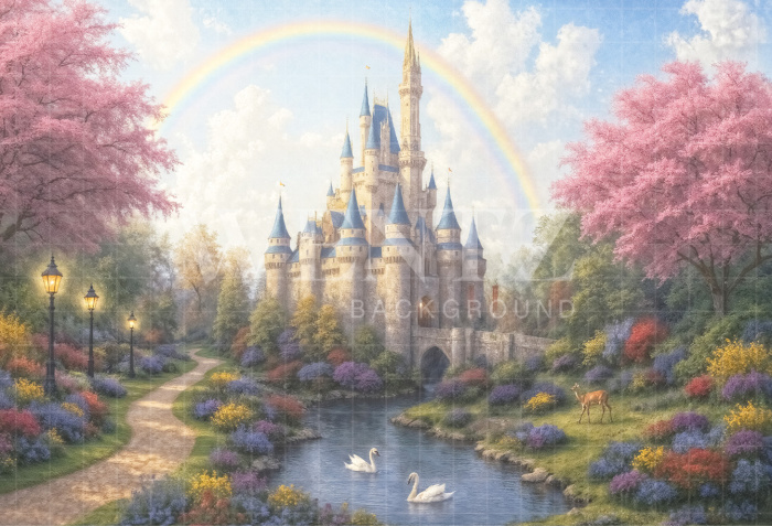 Fabric Photography Background Castle / Backdrop 7141