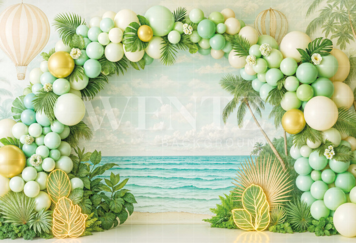 Fabric Photography Background Cake Smash Beach / Backdrop 7143