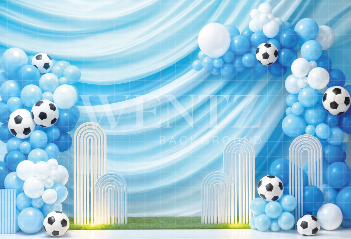 Fabric Photography Background with Balloons / Backdrop 7151