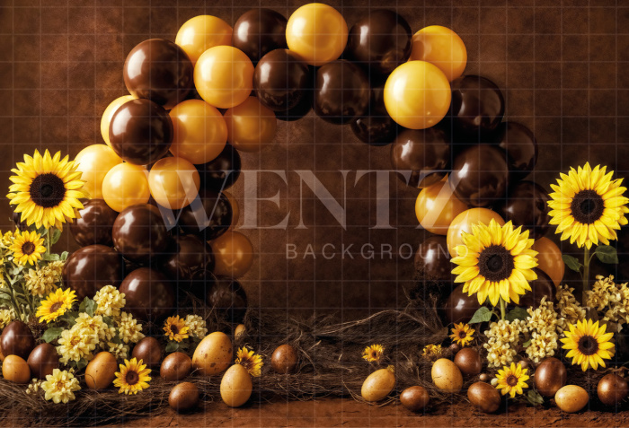 Fabric Photography Background with Balloons  / Backdrop 7153