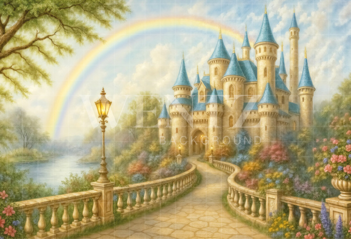 Fabric Photography Background Castle / Backdrop 7166