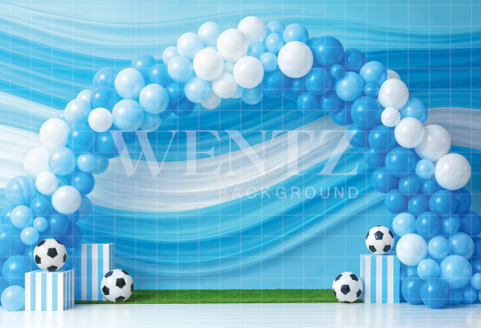 Fabric Photography Background with Balloons / Backdrop 7170