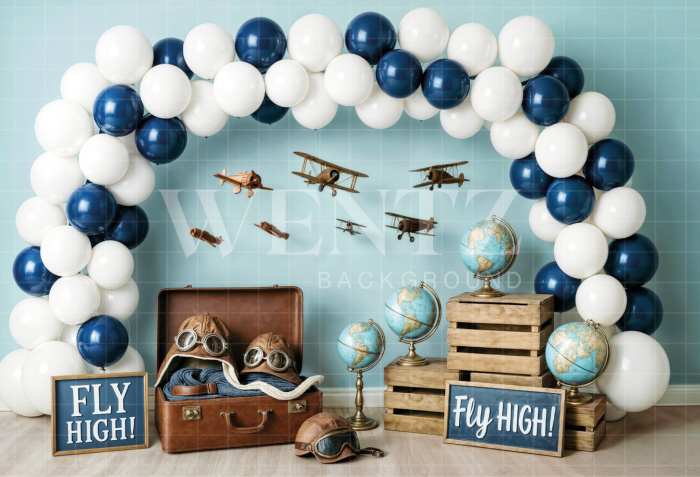 Photographic Background in  Fabric Airplane / Background 7172