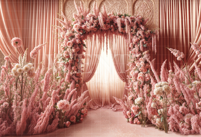 Fabric Photography Background Mother's Day Floral / Backdrop 6836