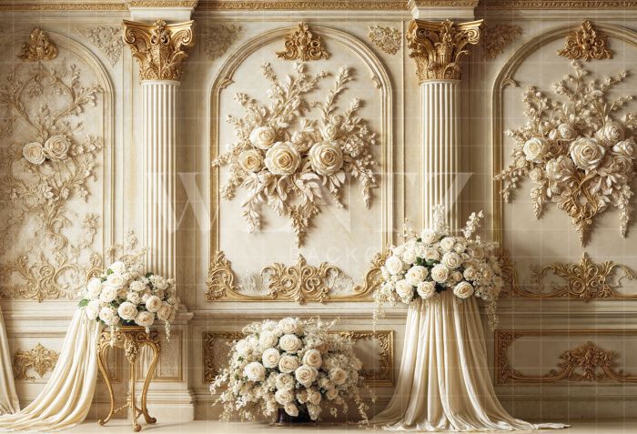 Fabric Photography Background Mother's Day Floral / Backdrop 6845