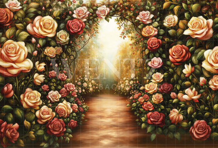 Fabric Photography Background Mother's Day Floral / Backdrop 6865