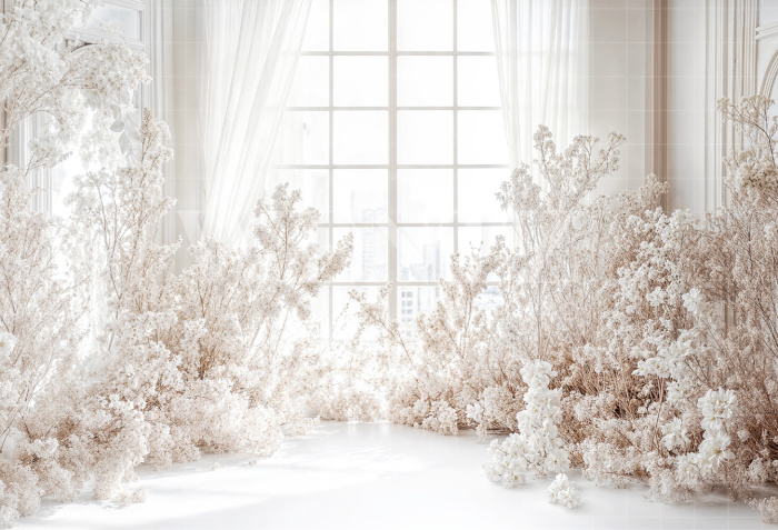 Fabric Photography Background Mother's Day Floral / Backdrop 6866