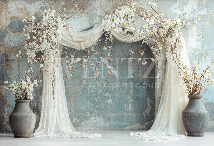 Fabric Photography Background Mother's Day Floral Arch / Backdrop 6888