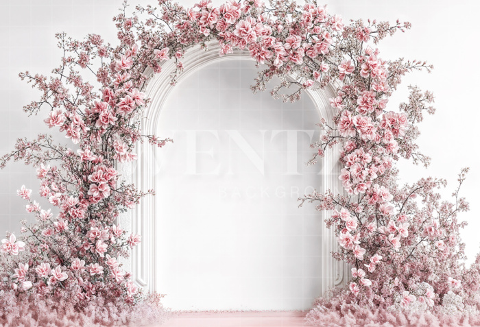 Fabric Photography Background Mother's Day Floral Arch / Backdrop 6904