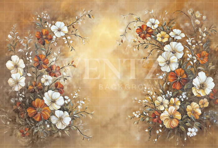 Fabric Photography Background Mother's Day Floral / Backdrop 6911