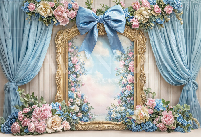 Fabric Photography Background Mother's Day Floral / Backdrop 6925