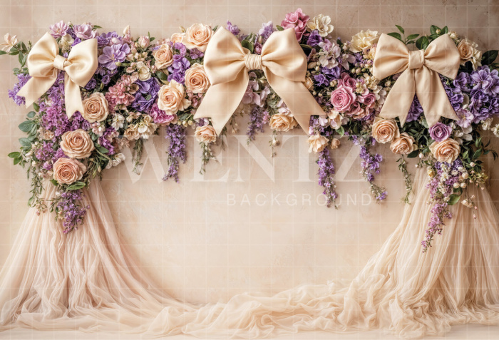 Fabric Photography Background Mother's Day Floral Arch / Backdrop 6927