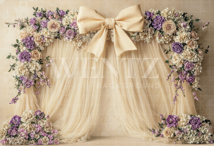 Fabric Photography Background Mother's Day Floral Arch / Backdrop 6929