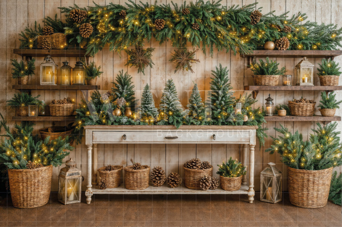 Fabric Photography Background Christmas / Backdrop 7402