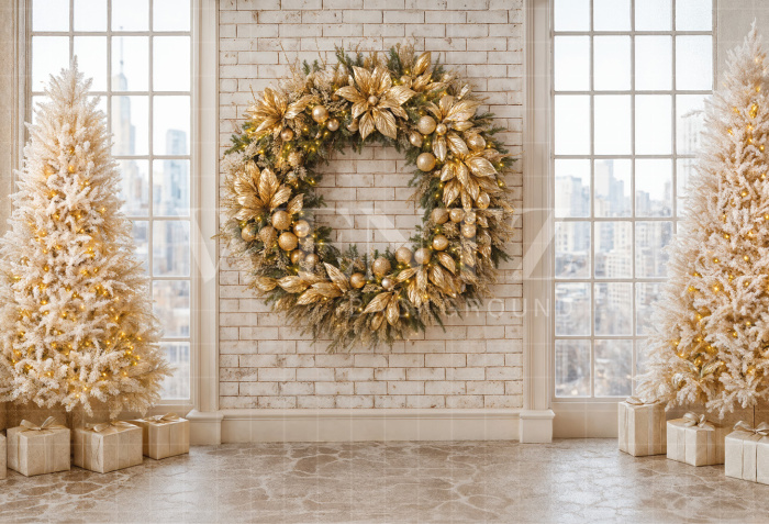 Fabric Photography Background Christmas / Backdrop 7406