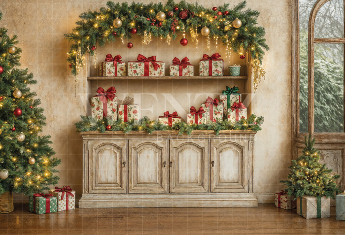Fabric Photography Background Christmas / Backdrop 7411