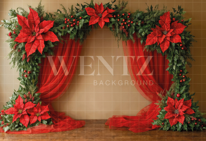 Fabric Photography Background Christmas / Backdrop 7412