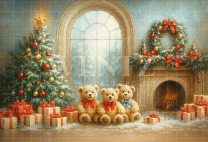 Fabric Photography Background Christmas / Backdrop 7430