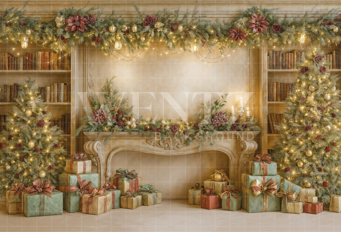 Fabric Photography Background Christmas / Backdrop 7432