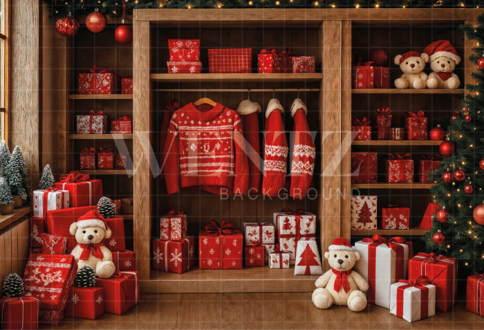 Fabric Photography Background Christmas / Backdrop 7435