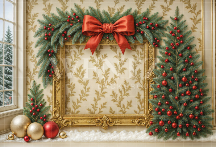 Fabric Photography Background Christmas / Backdrop 7085