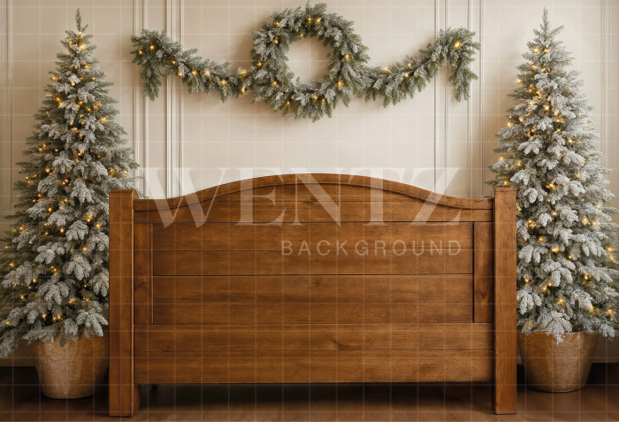 Fabric Photography Background Christmas Headboard / Backdrop 7450