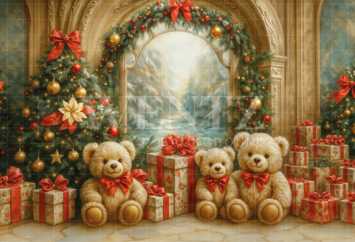 Fabric Photography Background Christmas / Backdrop 7451