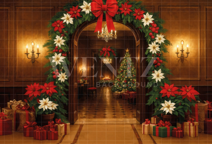 Fabric Photography Background Christmas / Backdrop 7372