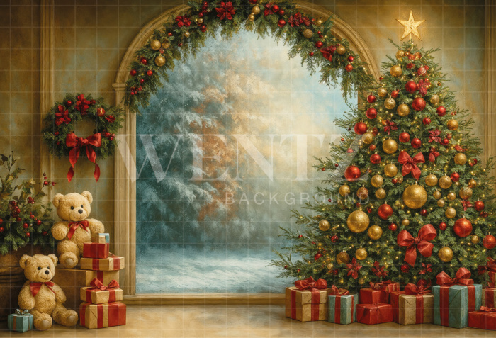 Fabric Photography Background Christmas / Backdrop 7376