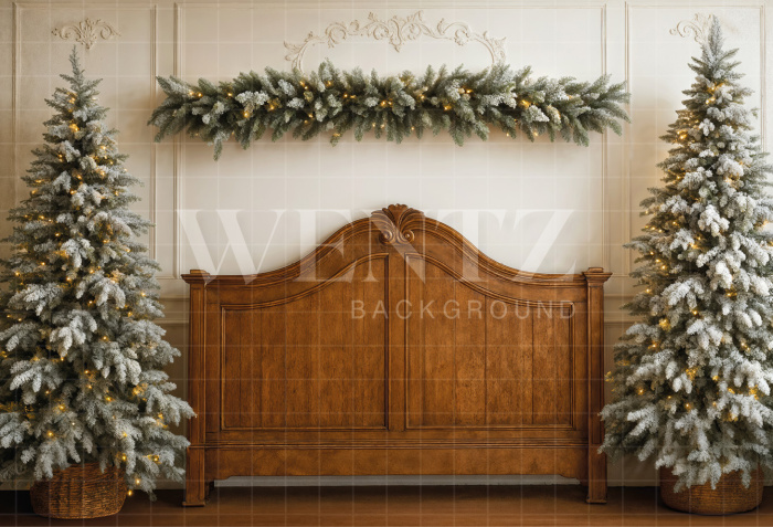 Fabric Photography Background Christmas Headboard / Backdrop 7469