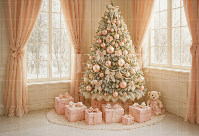 Fabric Photography Background Christmas Tree / Backdrop 7487