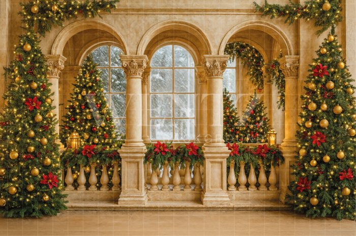 Fabric Photo Background Christmas / Backdrop 7510