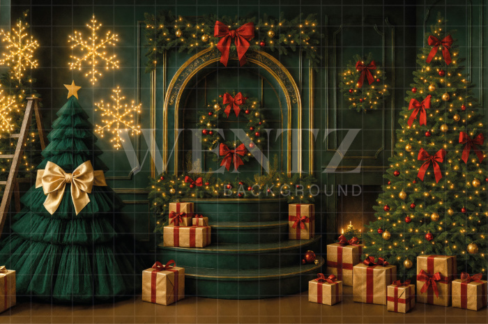 Fabric Photography Background Christmas / Backdrop 7528