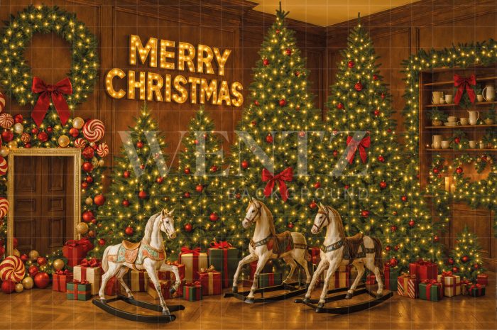 Fabric Photography Background Christmas / Backdrop 7548