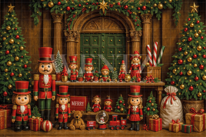 Fabric Photography Background Christmas / Backdrop 7549