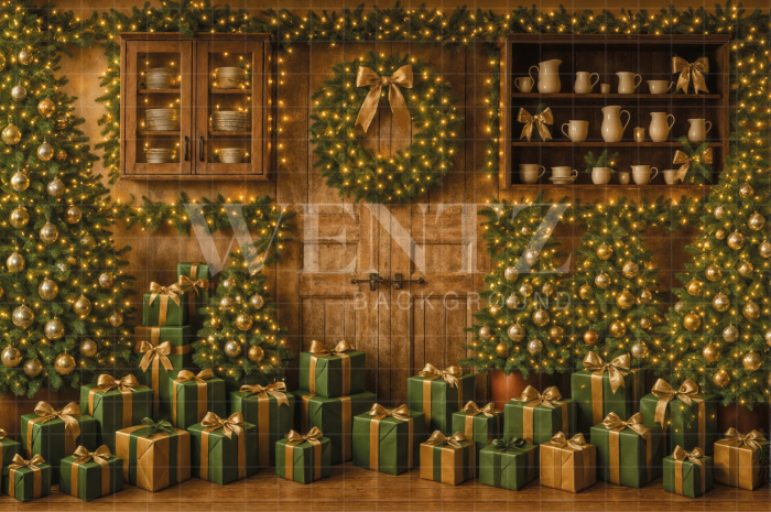 Fabric Photography Background Christmas / Backdrop 7552