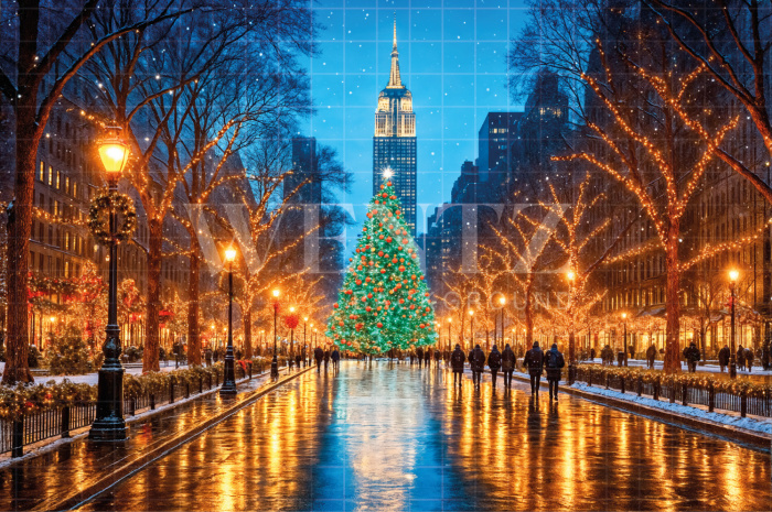 Fabric Photography Background Christmas / Backdrop 7569