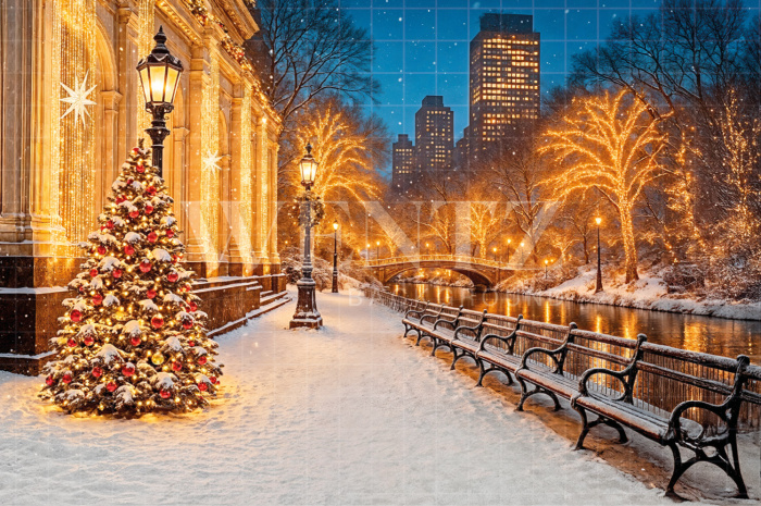 Fabric Photography Background Christmas / Backdrop 7571