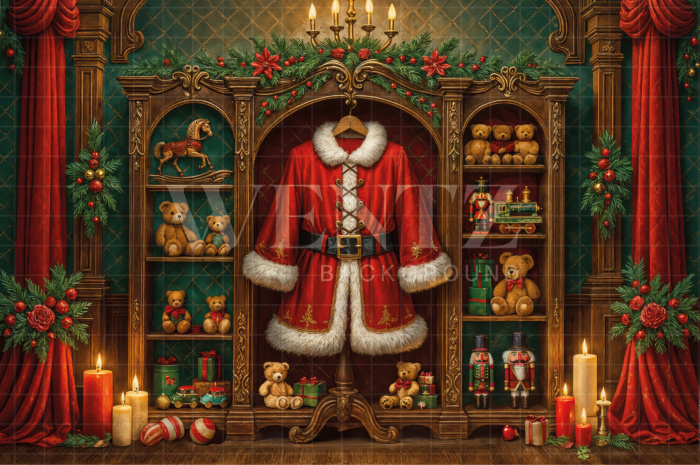 Fabric Photography Background Christmas / Backdrop 7572