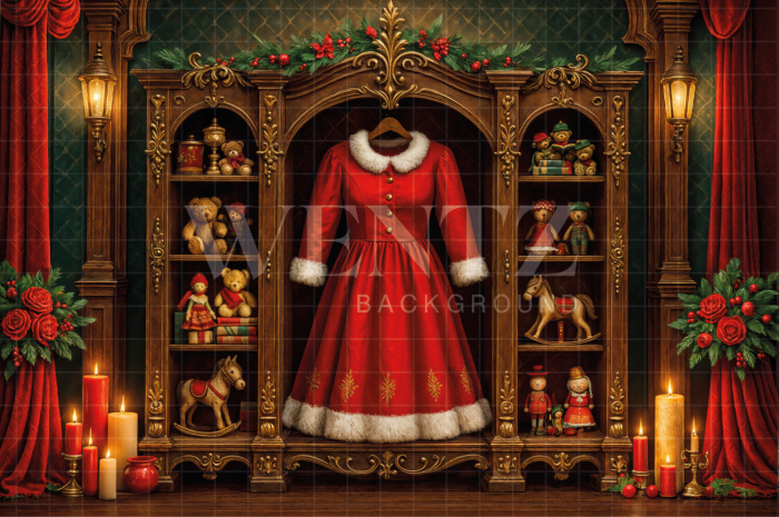 Fabric Photography Background Christmas / Backdrop 7573