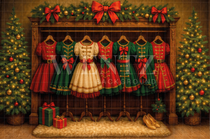 Fabric Photography Background Christmas / Backdrop 7575