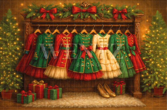Fabric Photography Background Christmas / Backdrop 7579