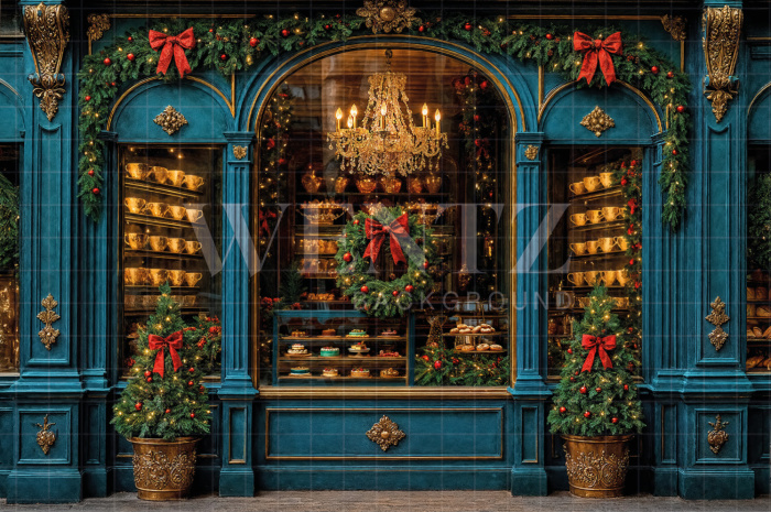 Fabric Photography Background Christmas Bakery / Backdrop 7585