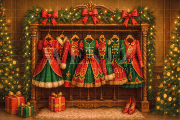 Fabric Photography Background Christmas / Backdrop 7610