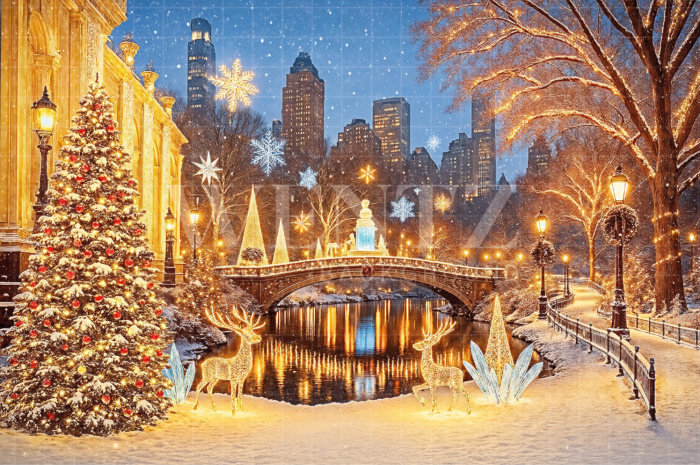 Fabric Photography Background Christmas / Backdrop 7611