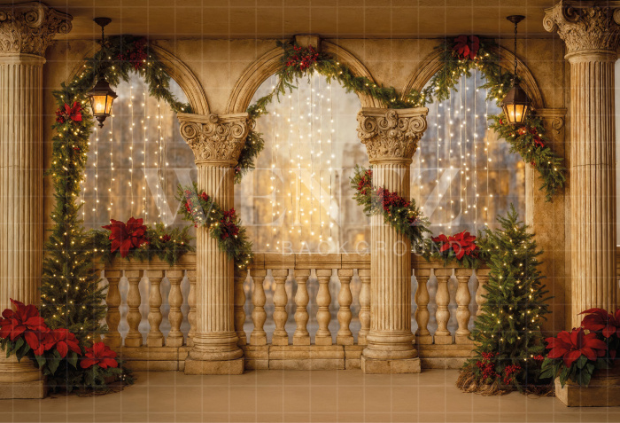 Fabric Photography Background Christmas / Backdrop 7394