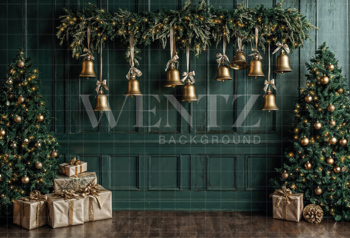 Fabric Photography Background Christmas Boiserie / Backdrop 7399